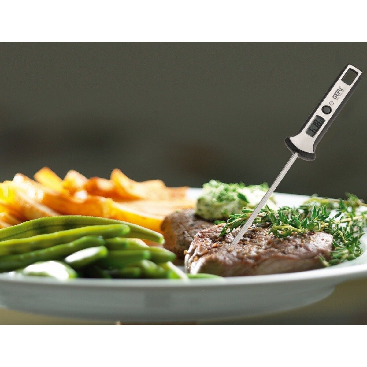 Termometr cyfrowy z wyświetlaczem LED, wydajny gadżet do pomiaru zasilany bateriami