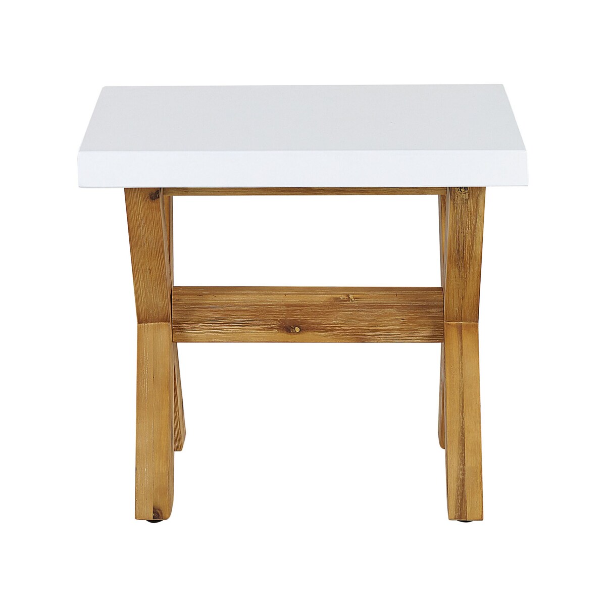 Zestaw ogrodowy z ławkami i stołkami dla 8 osób OLBIA Beton Biały