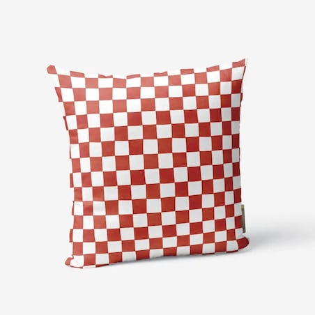 Poduszka świąteczna - czerwona krata