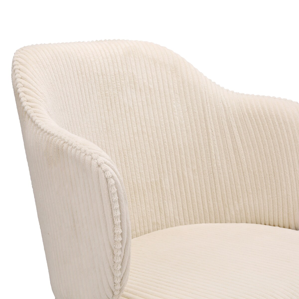 Krzesło tapicerowane AMELIA sztruks welurowe ecru