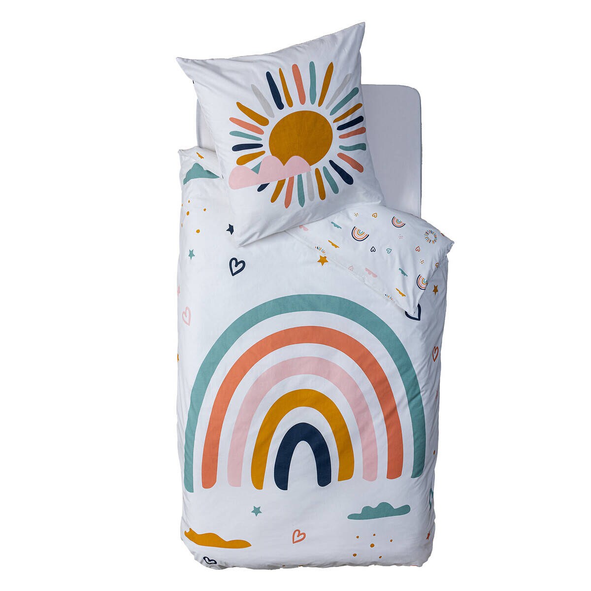 Komplet pościeli dla dzieci z tęczą, 140 x 200 cm