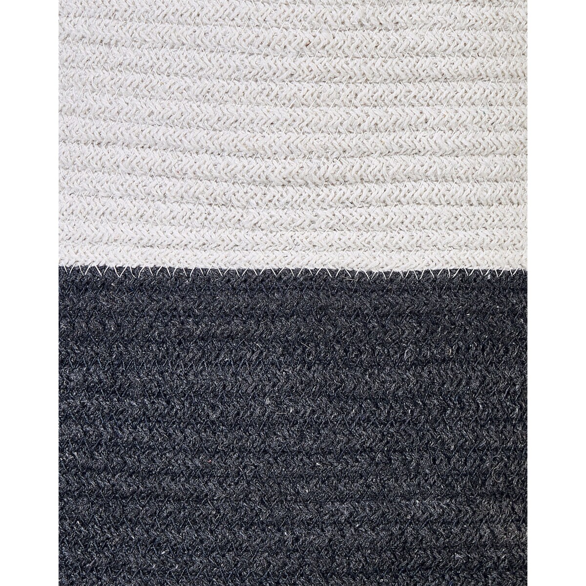 Zestaw 2 koszy bawełnianych biały z czarnym PAZHA