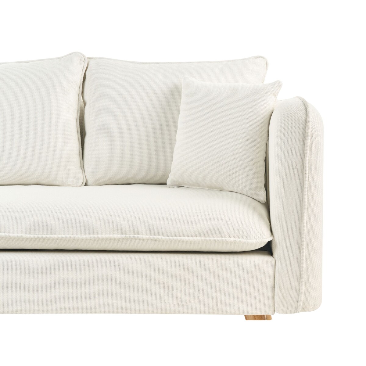 Sofa DALVIK Biały z otomaną dla 3 osób