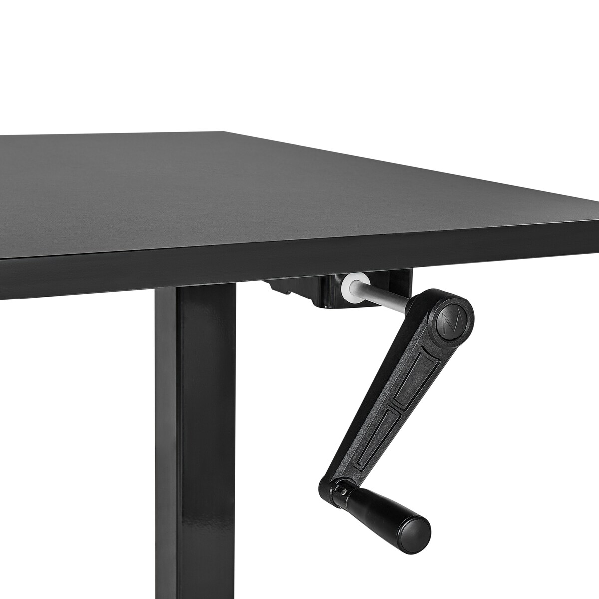 Biurko regulowane manualnie DESTINES Czarny 160 cm 72 cm
