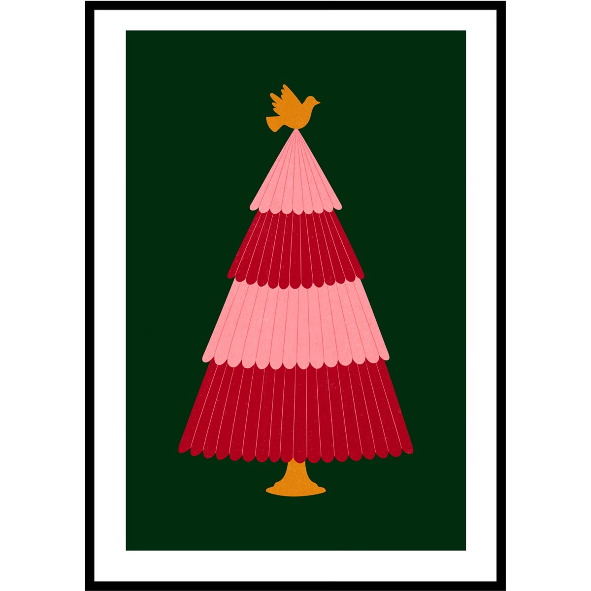 Poster Story, Plakat, Obraz - Kolorowa Choinka z Gołąbkiem, wymiary 70 x 100 cm