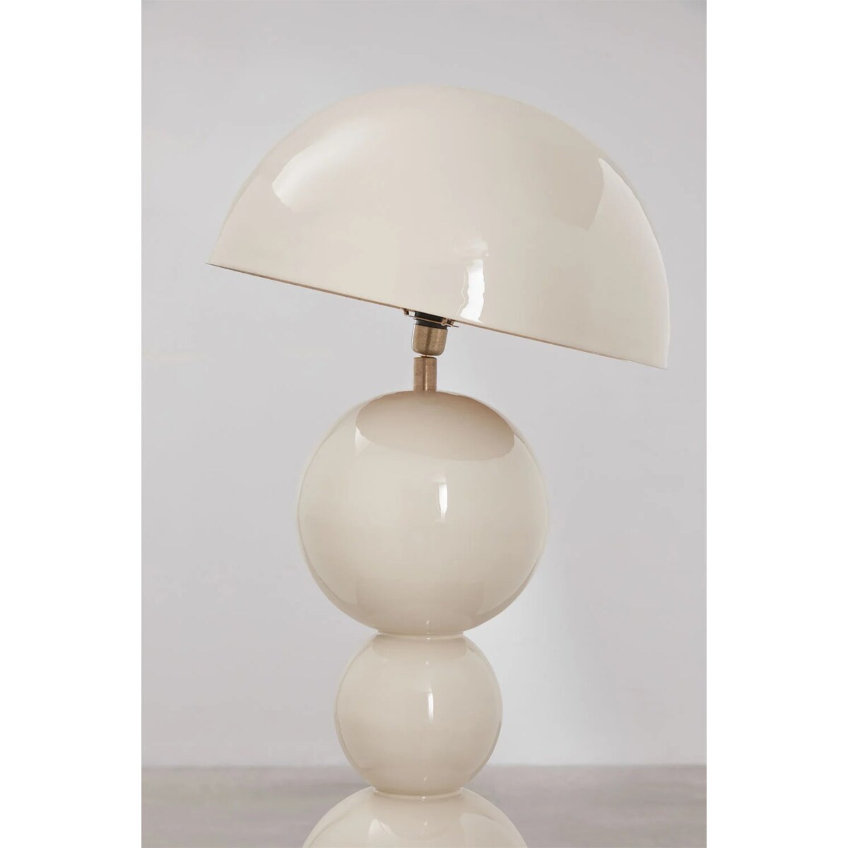 Lampa podłogowa z metalu, wysoki połysk, kremowa, Boulia, 155 cm