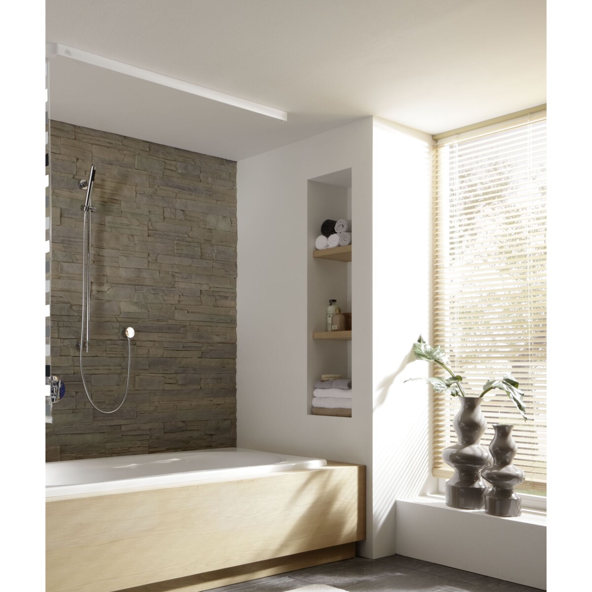 Kleine Wolke Zwijana roleta łazienkowa Mleczna 128x240 cm element B