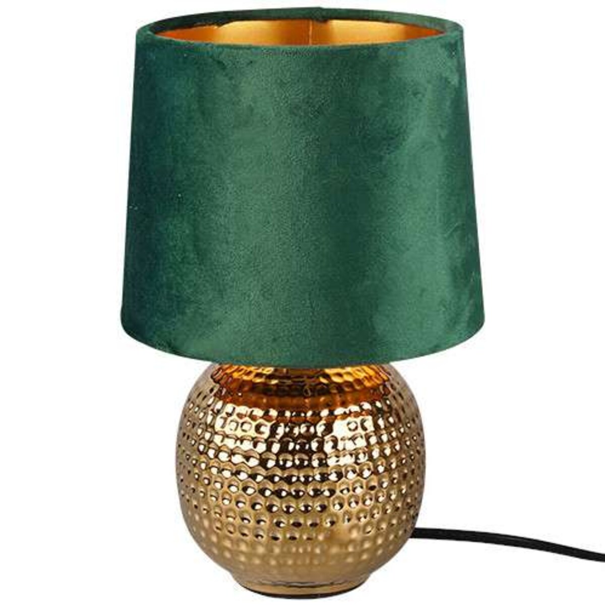 Nocna LAMPKA stojąca SOPHIA R50821015 RL Light stołowa LAMPA abażurowa na biurko ceramiczna zielona złota, RL Light