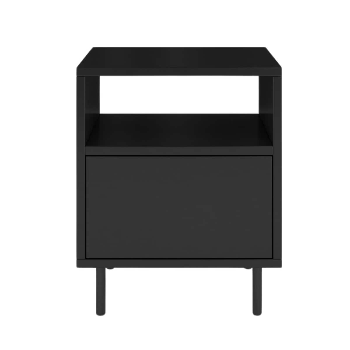 Czarna nowoczesna szafka nocna Dancan MIRKA