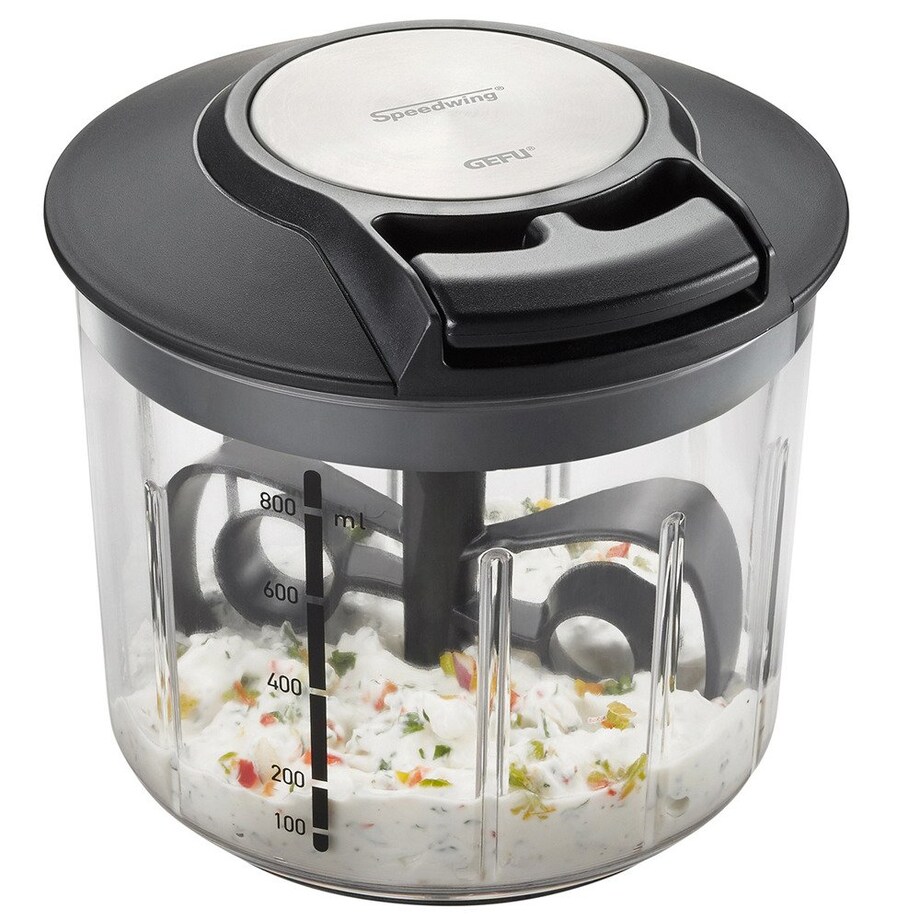 Szatkownica do warzyw i owoców ze stali nierdzewnej, praktyczna maszynka do siekania z pojemnikiem