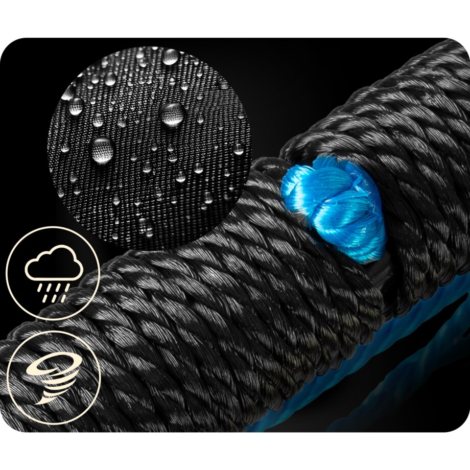 Huśtawka ogrodowa Neo-Sport bocianie gniazdo fotel wiszący 100 cm czarno-niebieska