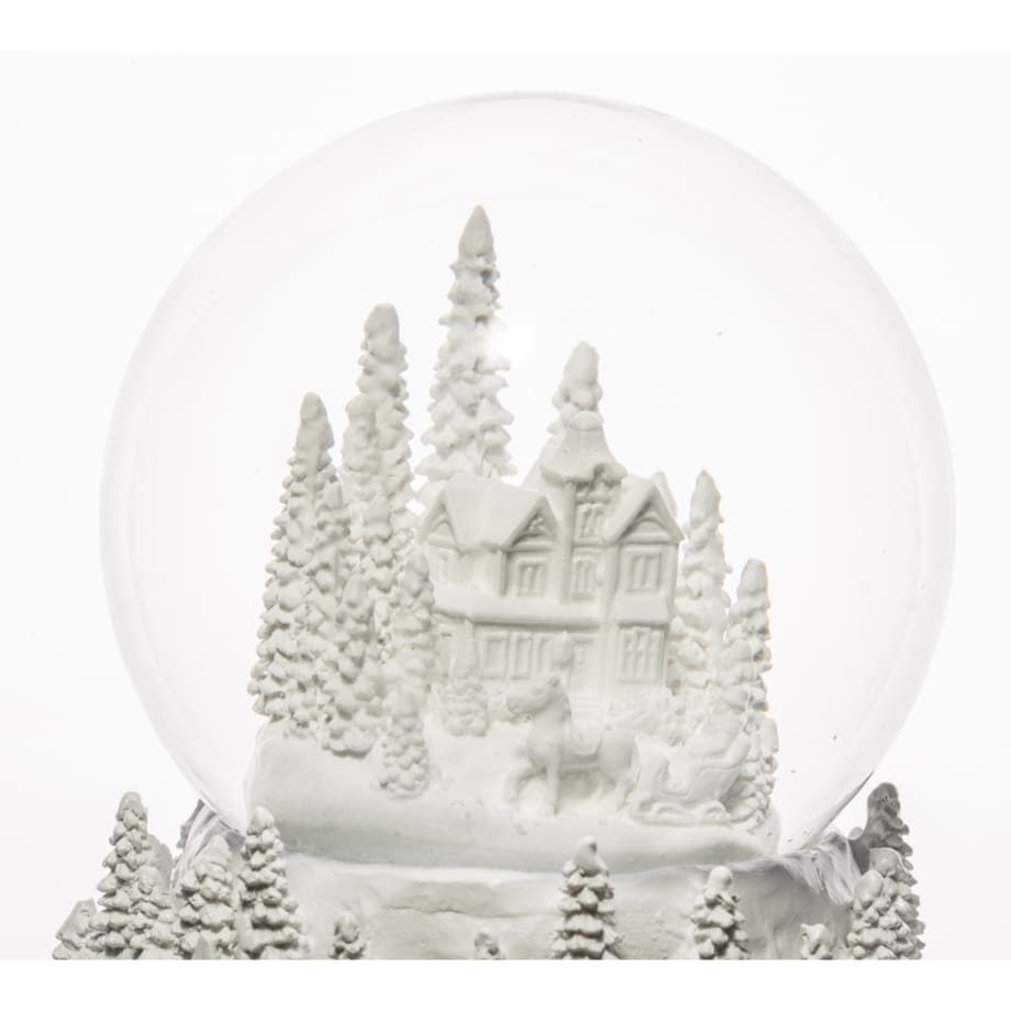 Szklana kula śnieżna z pozytywką 17x15x15 cm GLASBAL