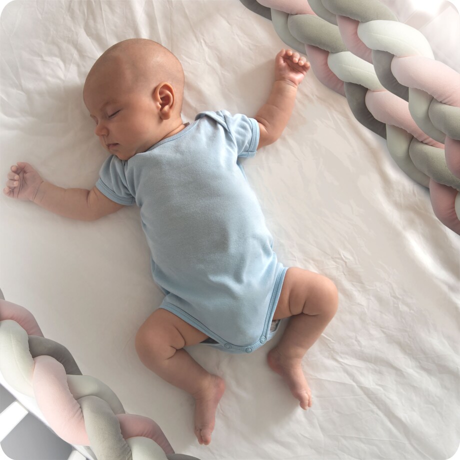 Ochraniacz do łóżeczka warkocz otulacz pleciony 2m Ricokids