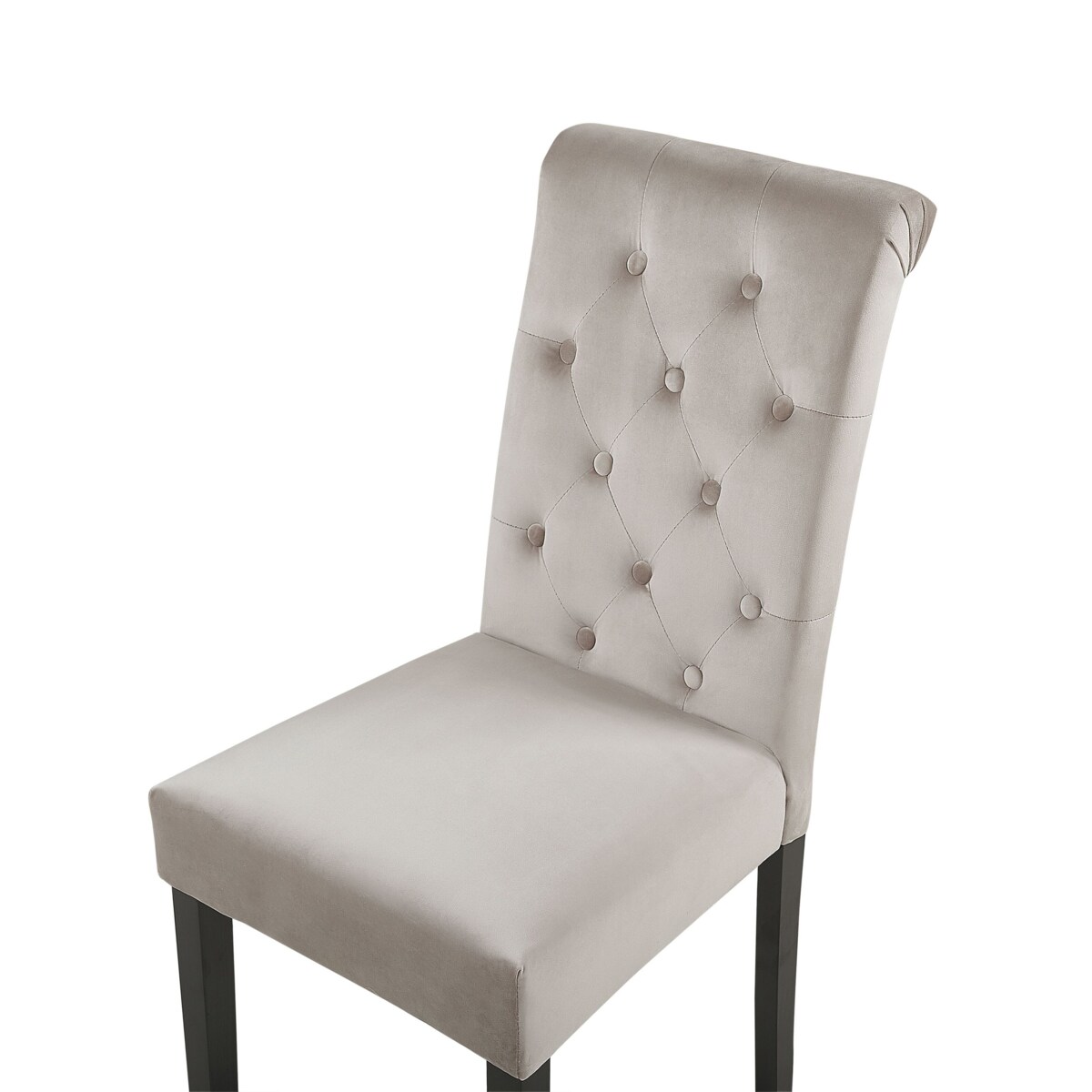 Zestaw 2 krzeseł do jadalni VELVA Welur Szary