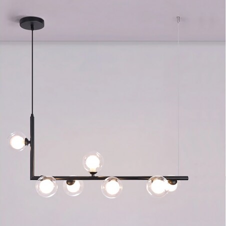 Lampa Sufitowa 6 Głowic Metalowa Czarna Industrial