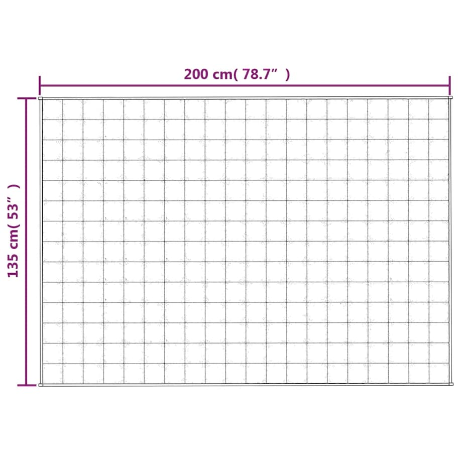 vidaXL Koc obciążeniowy, szary, 135x200 cm, 6 kg, tkanina