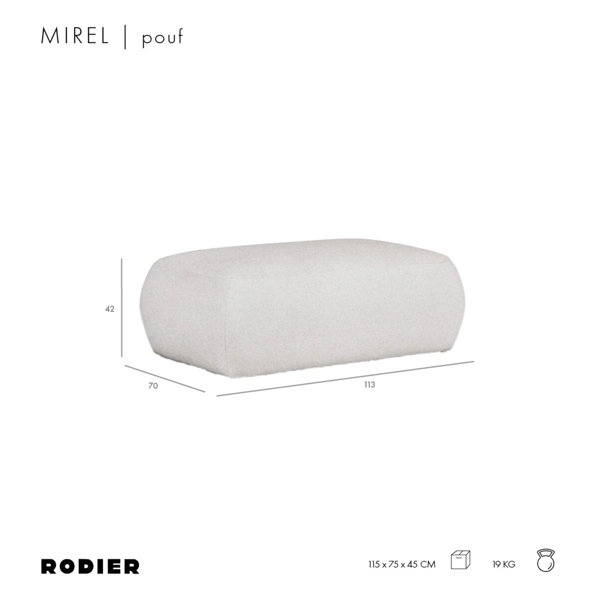 Mirel Puf duży szary