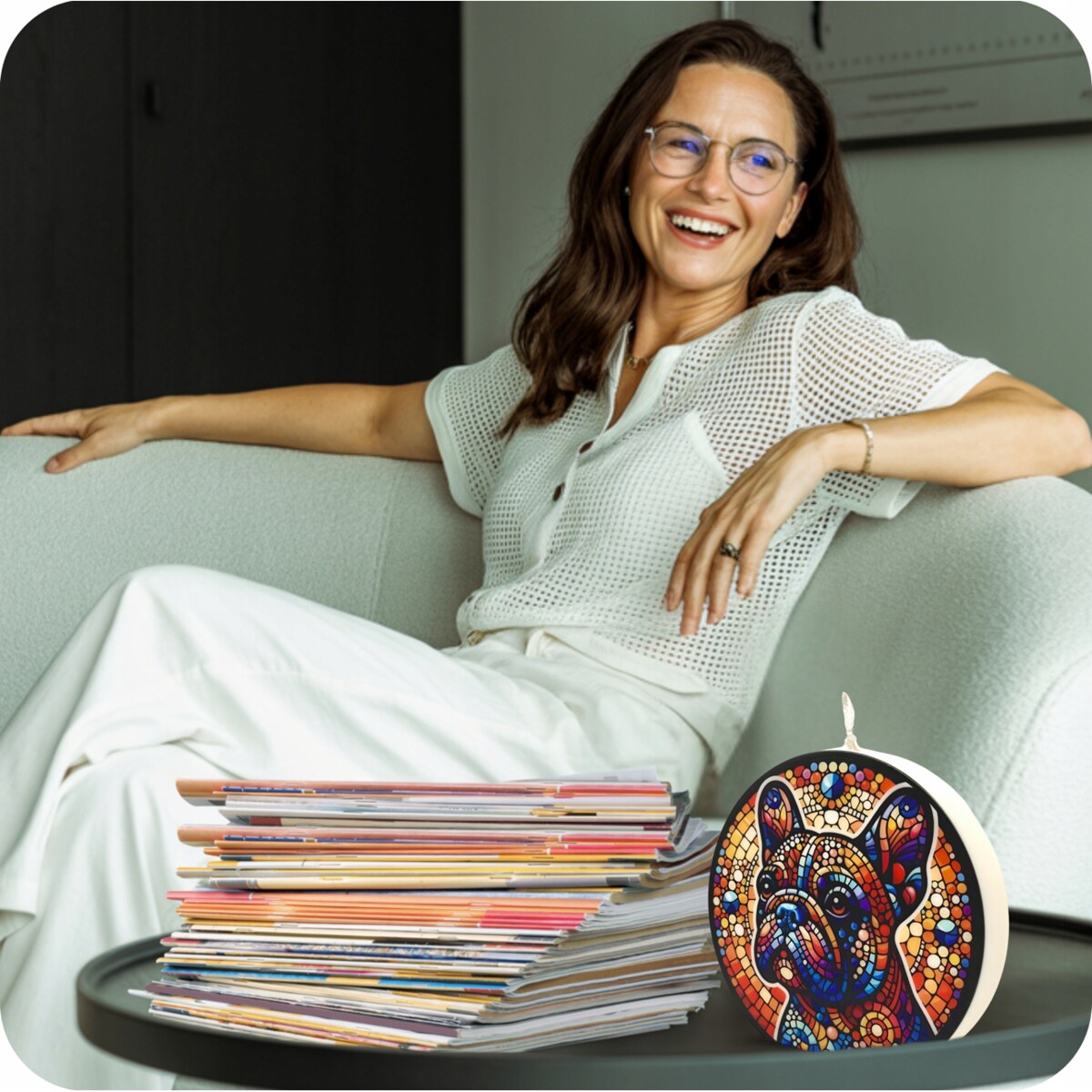 Świeca Świeczka Sojowa Prezent na 40 Urodziny dla Kobiety Dekoracyjna Pies