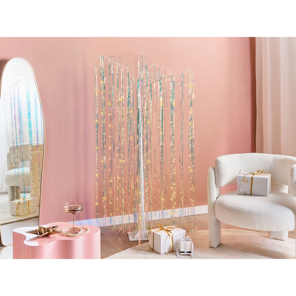 Dekoracja ogrodowa LED BOREN Drzewko 163 cm Kolorowy