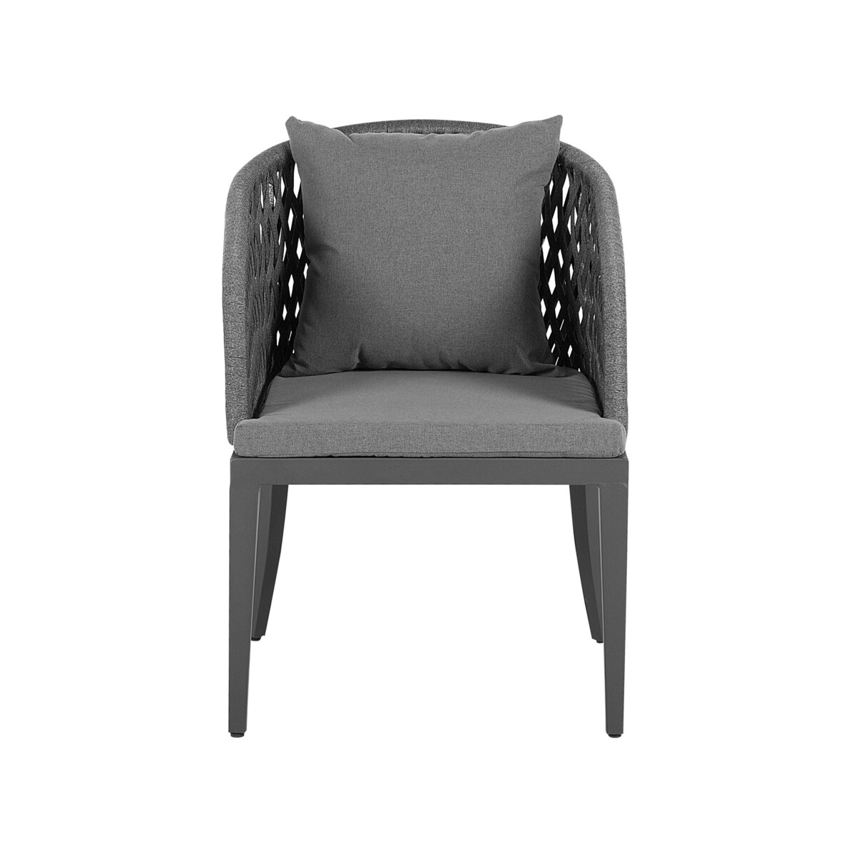 Zestaw ogrodowy dla 4 osób LIPARI z poduszkami Metal Szary