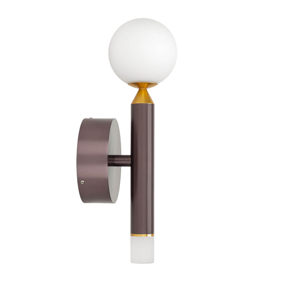 Kulista lampa ścienna Laon WL-2018109-1 Italux LED 6W 3000K brązowy biały złoty