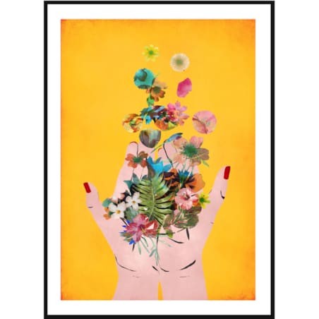 Poster Story, Plakat, Obraz - Dłonie Trzymające Kwiaty, wymiary 70 x 100 cm