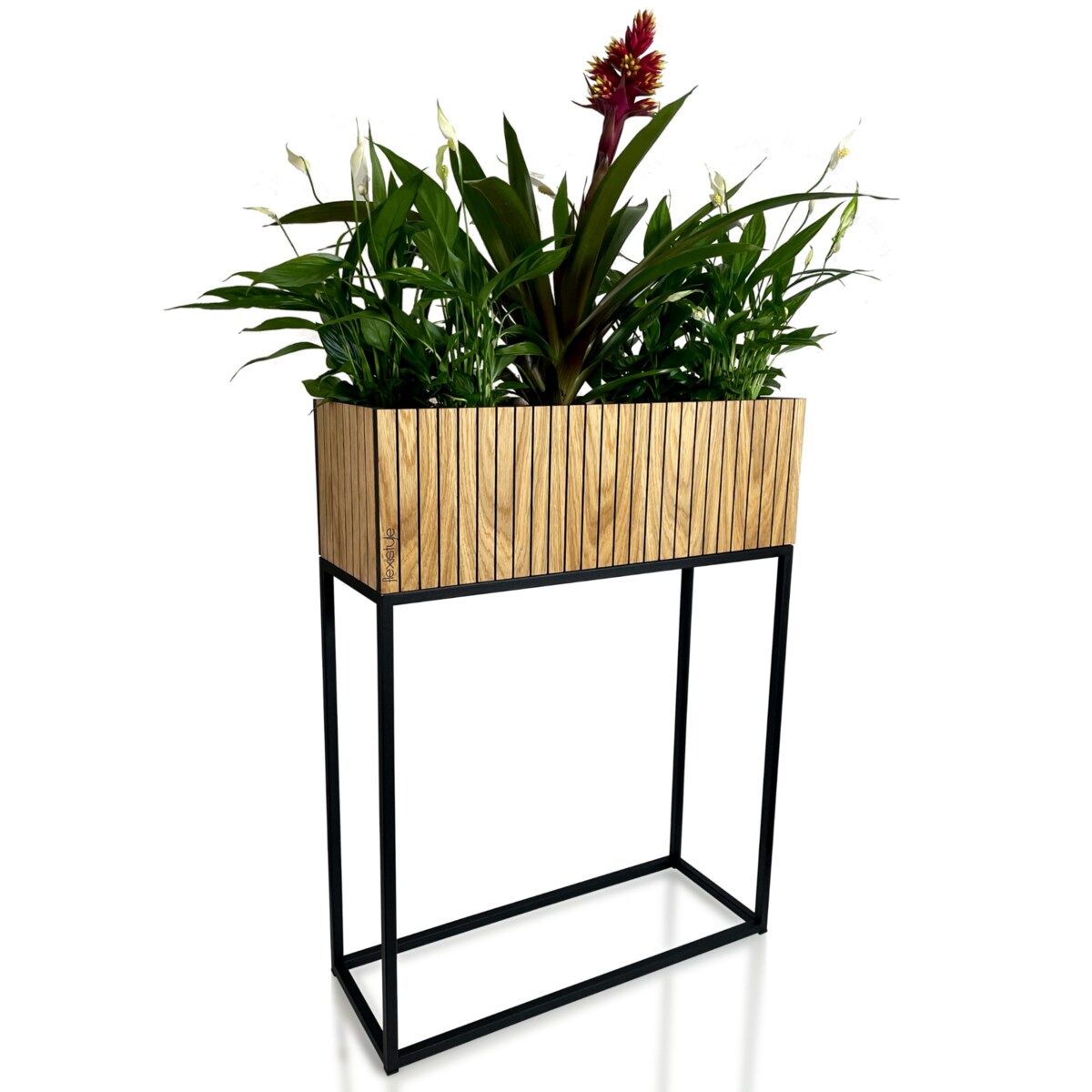 Kwietnik loftowy FIORINO lamele 62x22x80 cm