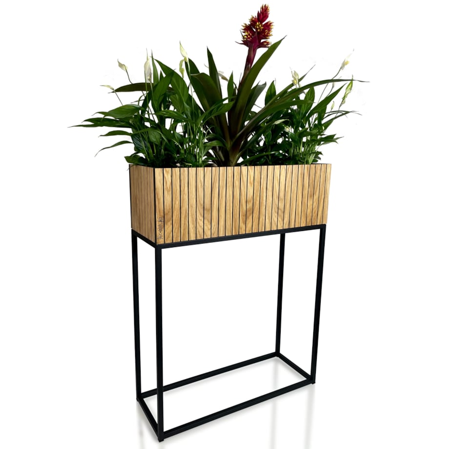 Kwietnik loftowy FIORINO lamele 62x22x80 cm