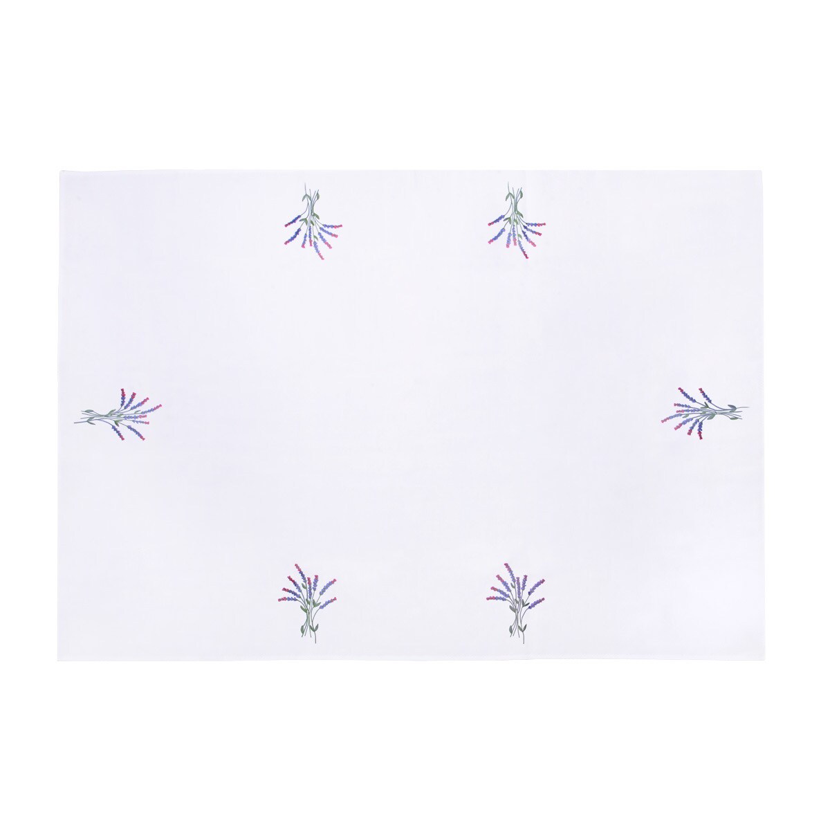 Konsimo LAVANDI Obrus plamoodporny, biały/zielony/czerwony/fioletowy