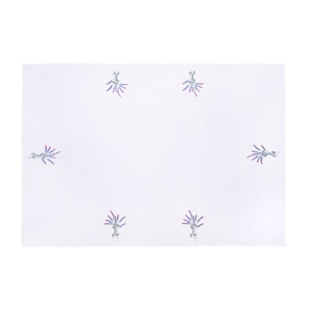 Konsimo LAVANDI Obrus plamoodporny, biały/zielony/czerwony/fioletowy