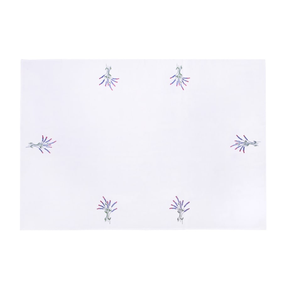 Konsimo LAVANDI Obrus plamoodporny, biały/zielony/czerwony/fioletowy