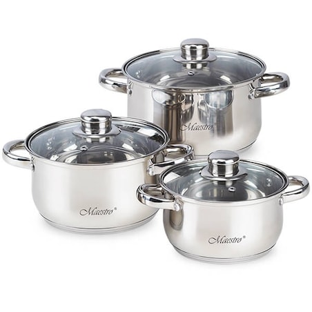 Zestaw garnków garnki komplet 6-ele 3L / 4L / 5L MAESTRO