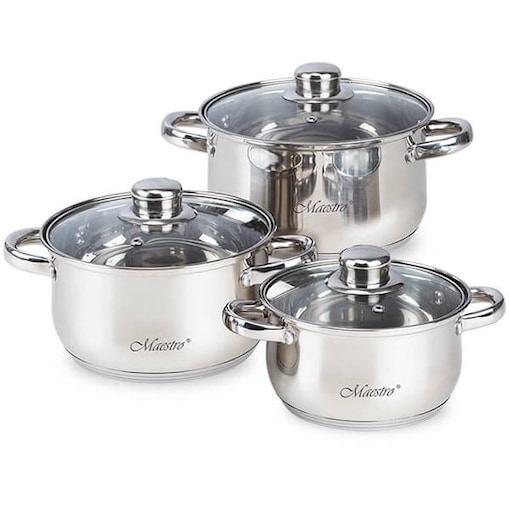 Zestaw garnków garnki komplet 6-ele 3L / 4L / 5L MAESTRO