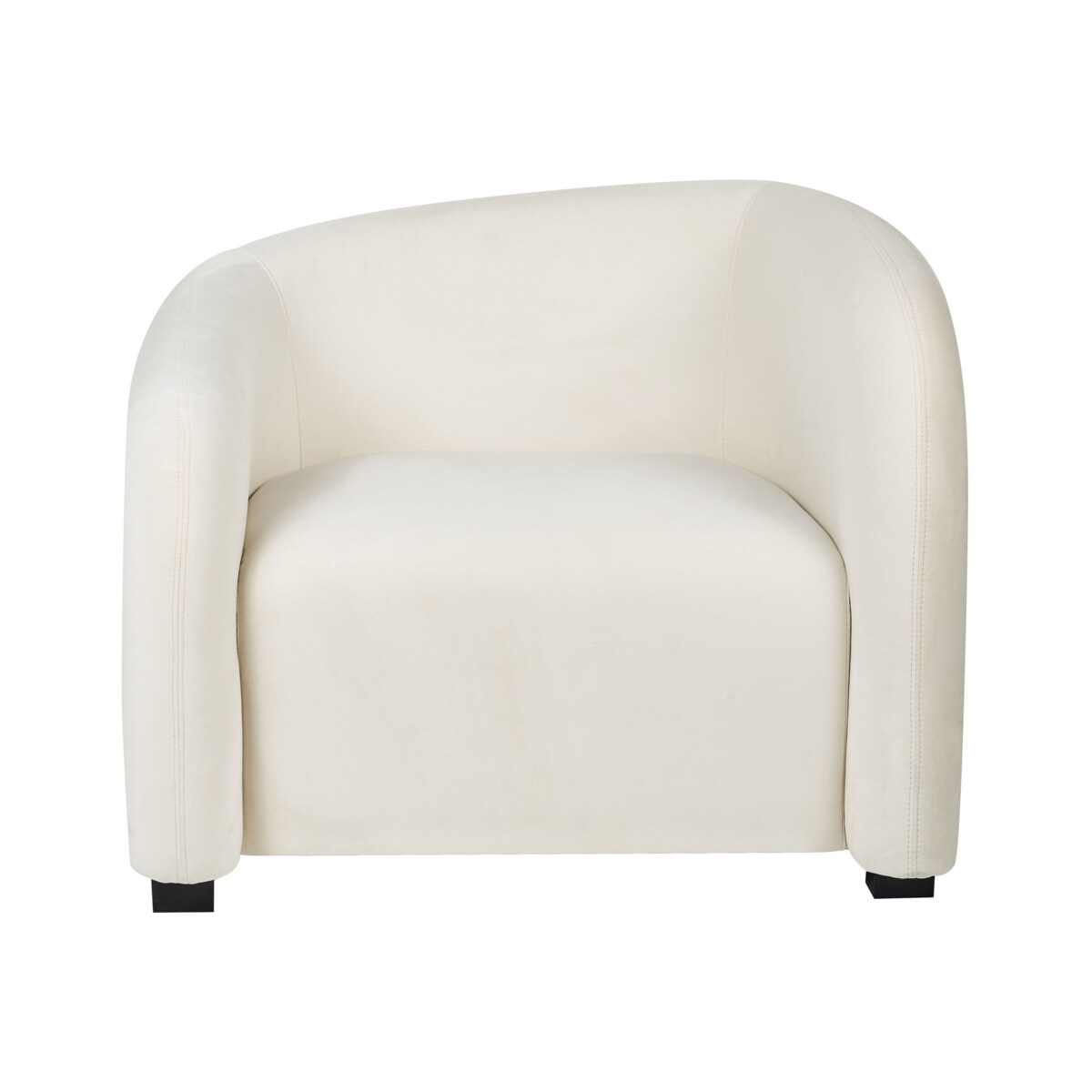 Fotel VELTADA Welur Złamana biel