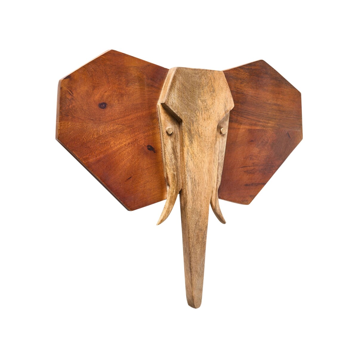 Dekoracja ścienna Słoń GAROUA Drewno mango 37 cm Brązowy