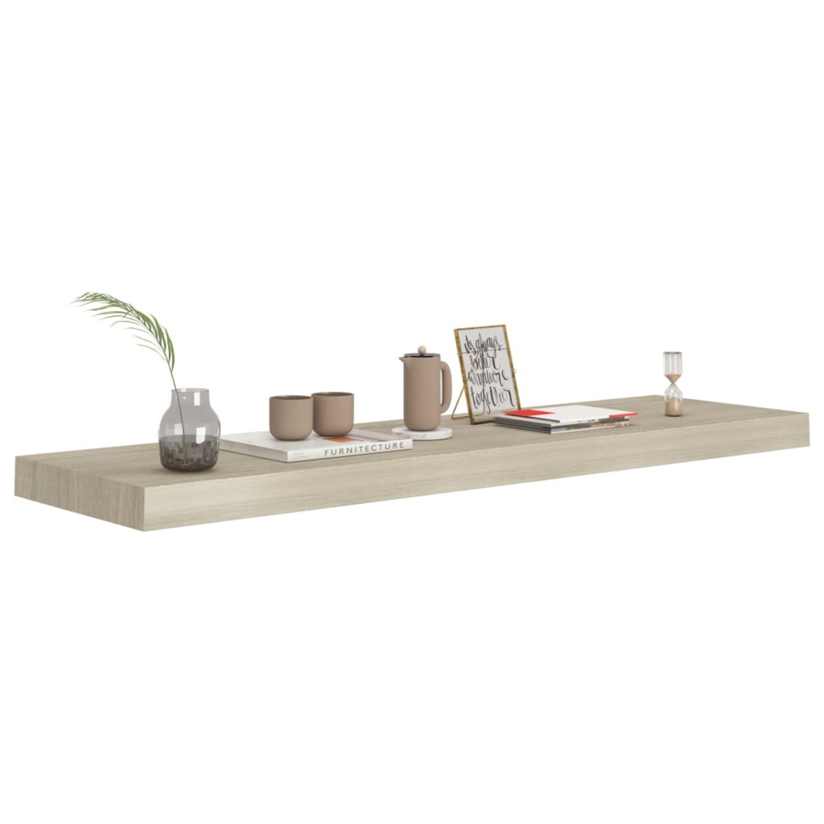 vidaXL Półka ścienna, kolor dębowy, 90x23,5x3,8 cm, MDF