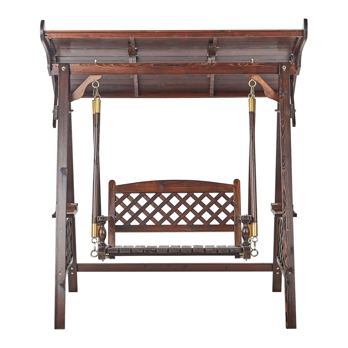 Huśtawka ogrodowa SENARICA Drewno Ciemne drewno