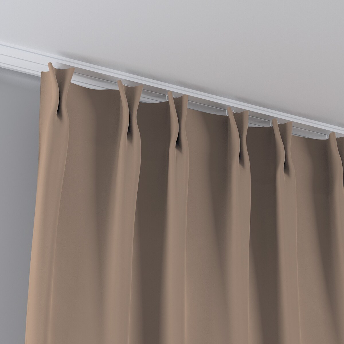 Zasłona na haczykach flex podwójnych 130x260 mocca