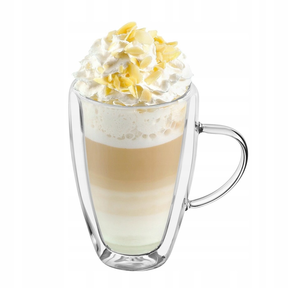 KUBEK SZKLANKA 2 x 280 ml PODWÓJNA ŚCIANKA termiczne szkło na kawę herbatę