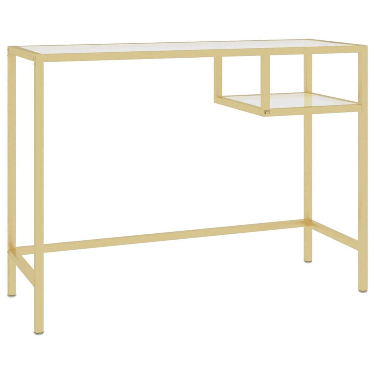 vidaXL Biurko komputerowe, przezroczyste 100x36x74 cm, szkło hartowane