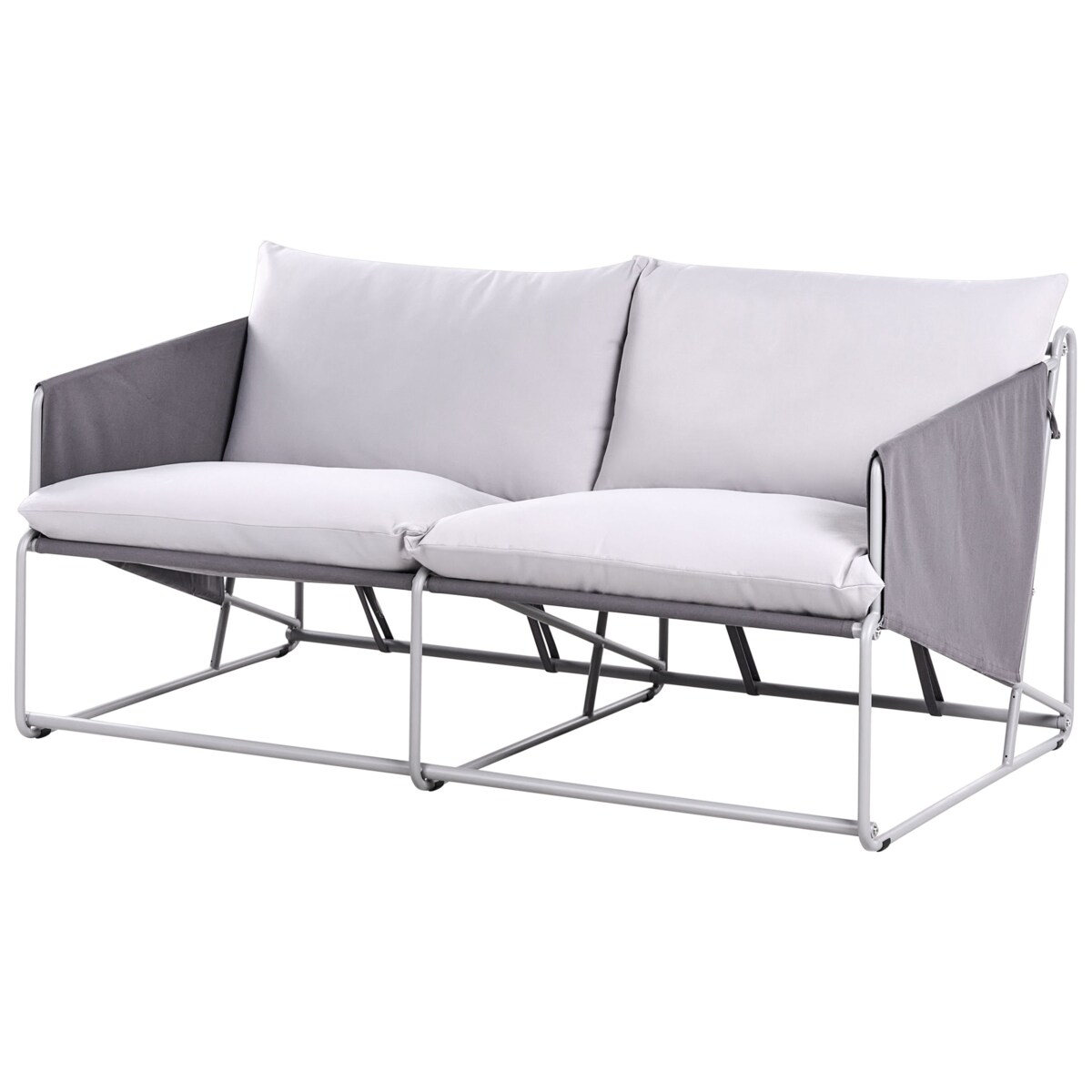 Sofa ogrodowa dla 2 osób PONTE Metal Szary