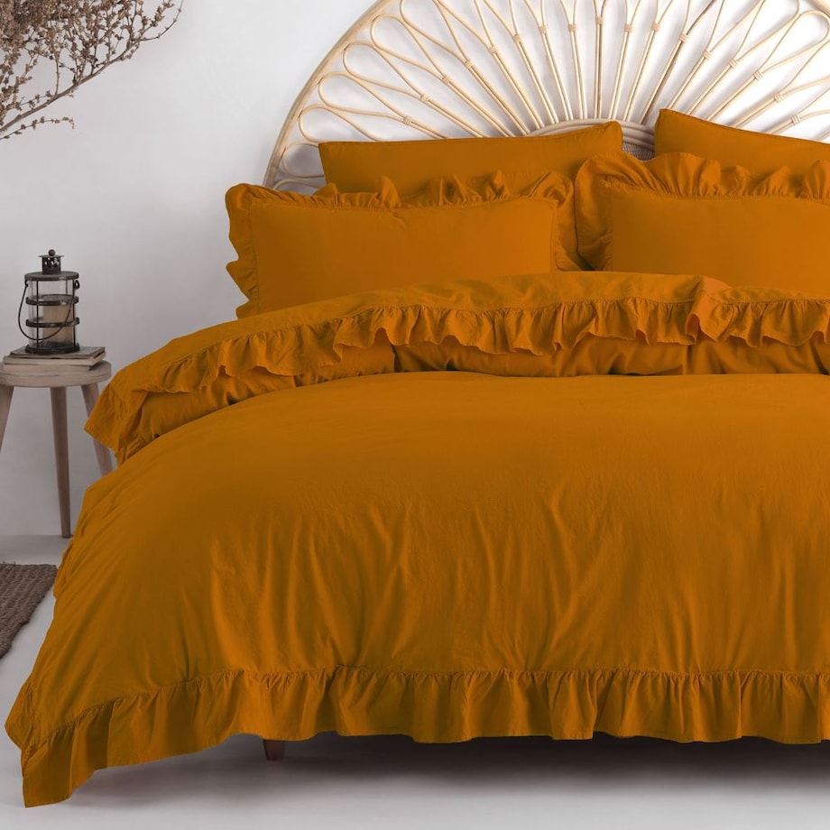 Komplet poszewek bawełnianych 2x40x40 cm Stonewashed Exclusive Sudan Brown