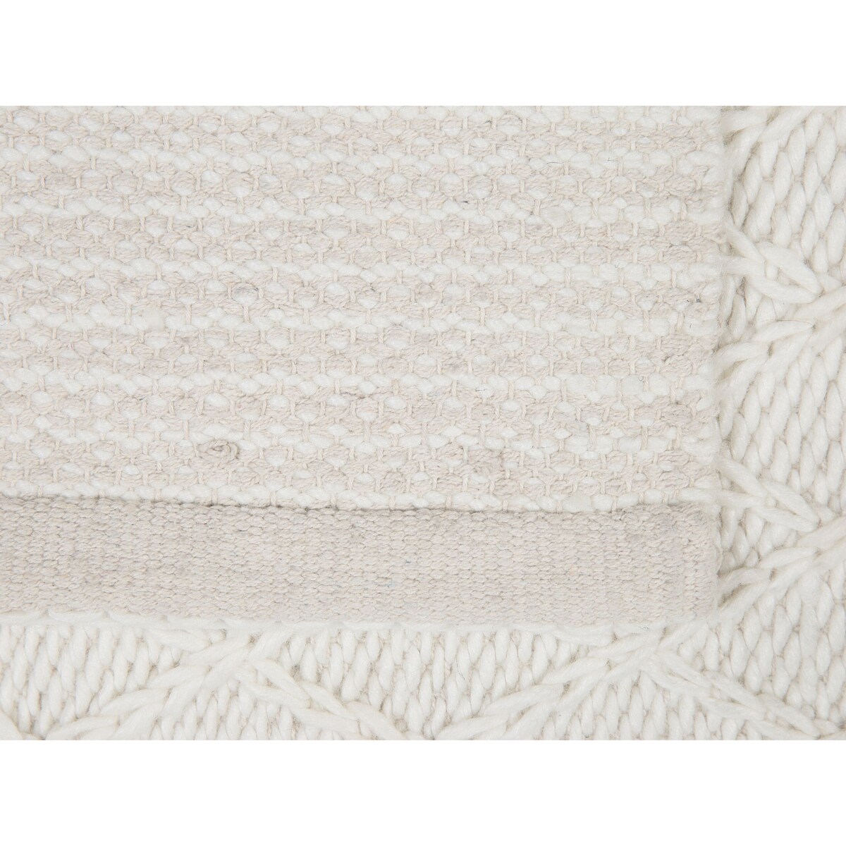 Dywan wełniany 140 x 200 cm złamana biel ERZIN