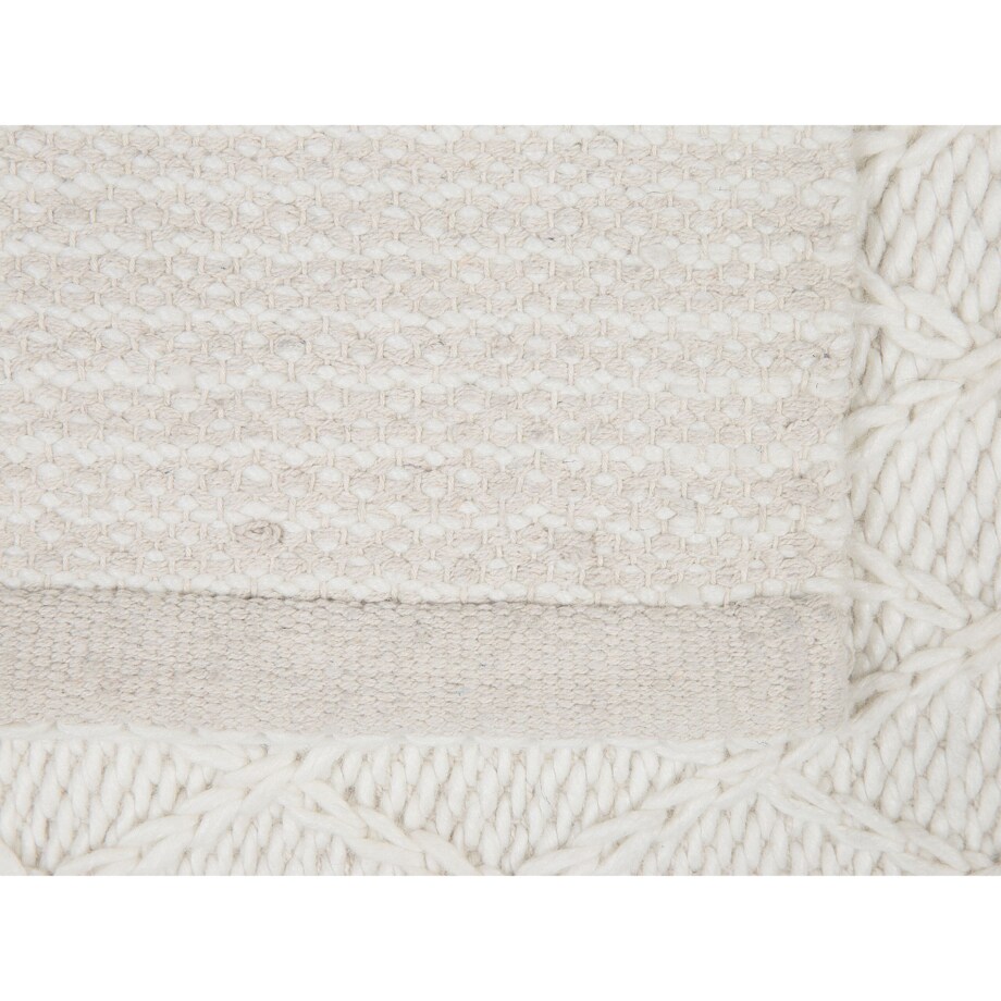 Dywan wełniany 140 x 200 cm złamana biel ERZIN