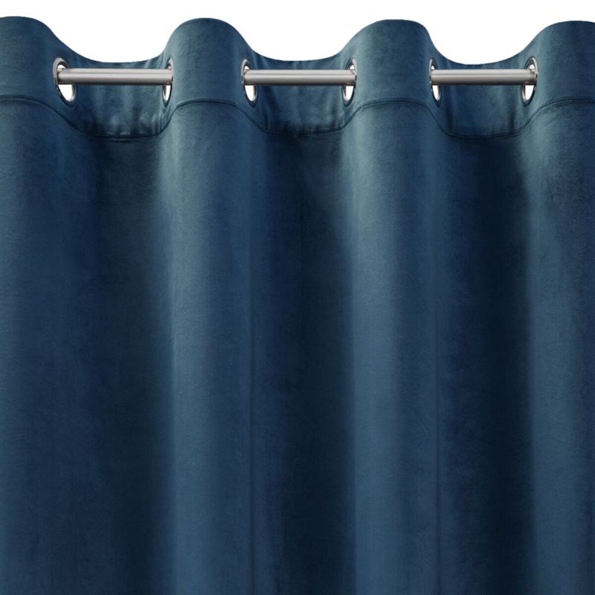 Zasłona Przelotki Welwet Welur 140 x 250 cm Granatowa Półzaciemniająca