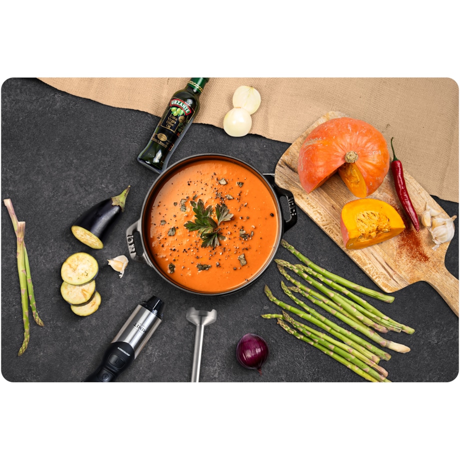 Blender ręczny 1500W czarny Berdsen tytanowe ostrza wielofunkcyjny 5w1