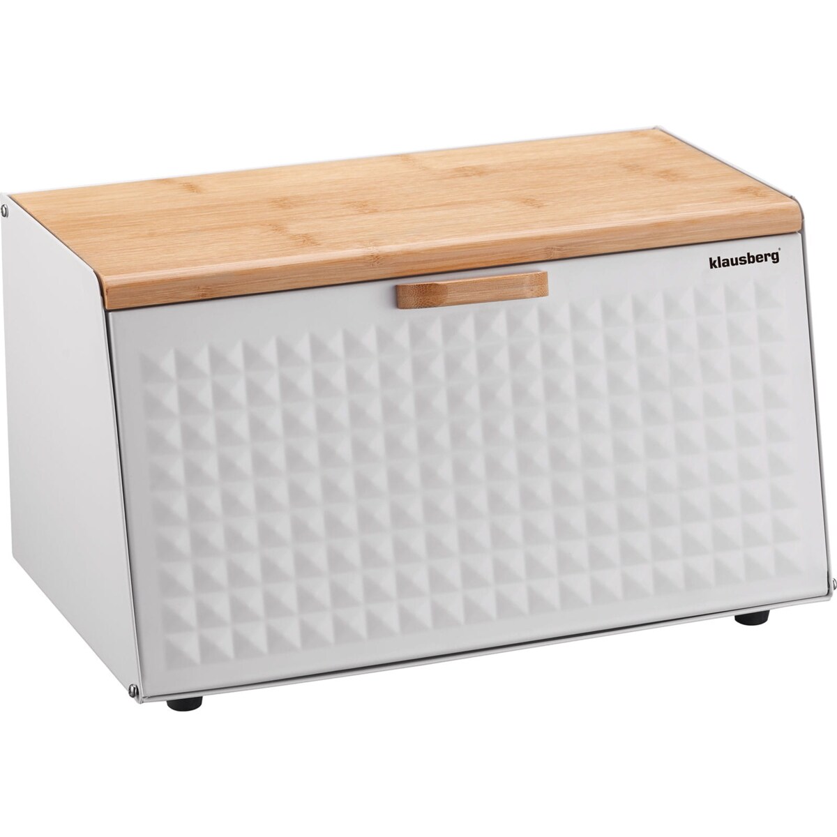Chlebak stalowo-drewniany dwustronny biały KLAUSBERG
