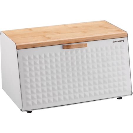 Chlebak stalowo-drewniany dwustronny biały KLAUSBERG