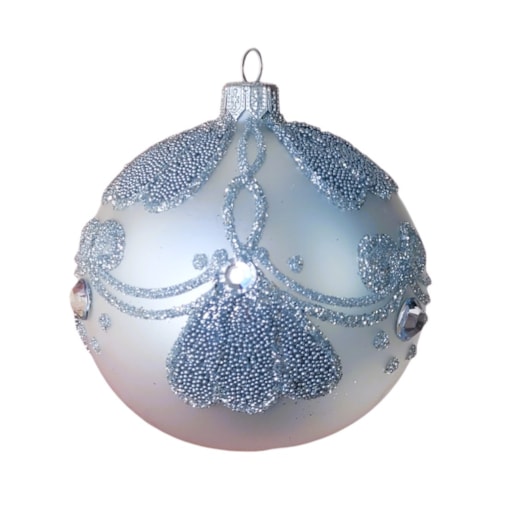 Bombka szklana 4 szt. VETTORIA niebieskie Ø 120 mm