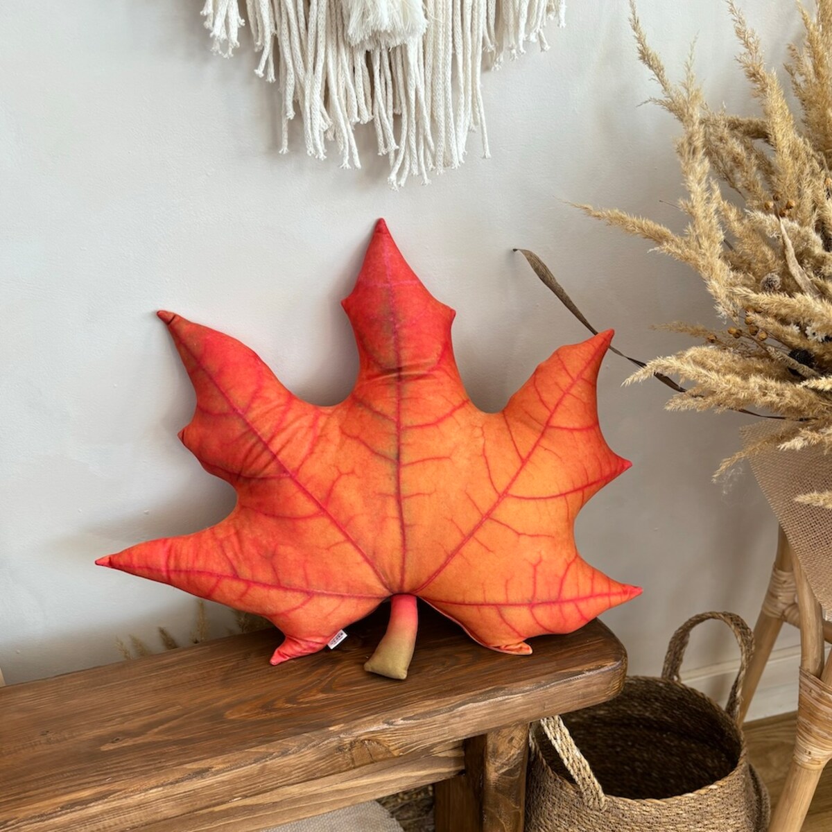 Poduszka jesienna Liść Klonu czerwony